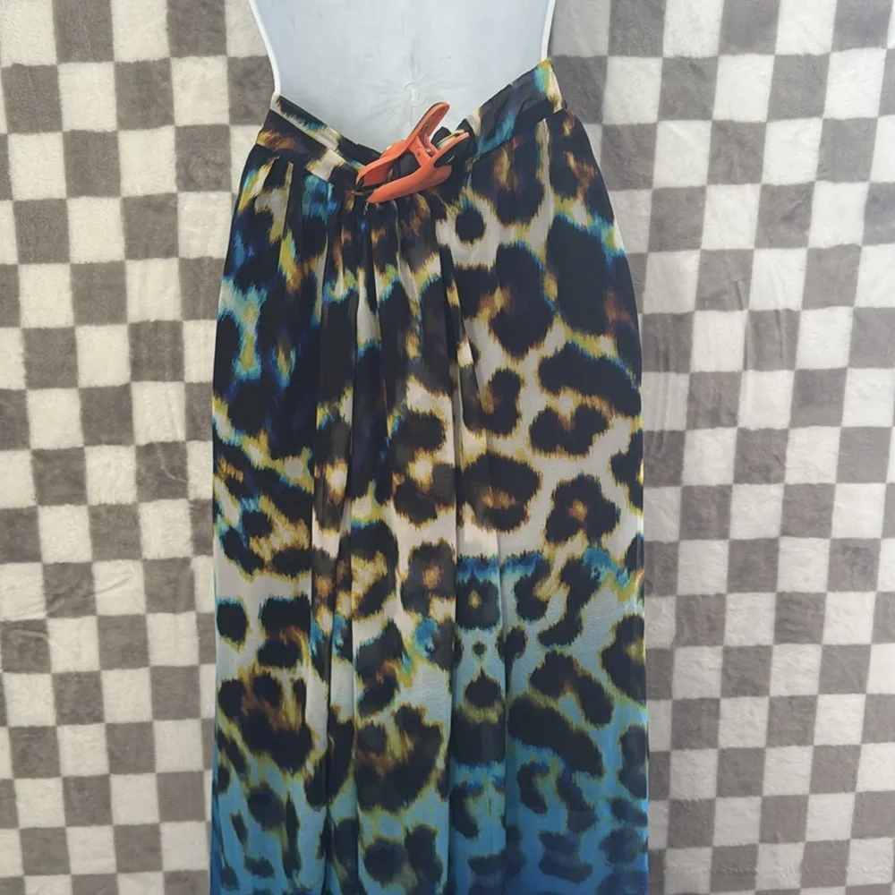 Worthington Y2K Leopard Animal Print Maxi Skirt Size L - Picture 6 of 8
